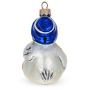 Mother Goose with Ducklings Glass Christmas Ornament