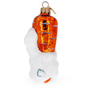 Bunny with Carrot Glass Christmas Ornament
