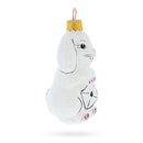Whimsical Bunny Messenger with Envelope Glass Ornaments