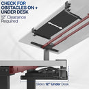 Under Desk Keyboard Tray 27x11 Inch C Clamp Mount Black