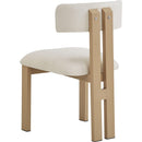 Upholstered Armless Dining Chairs With Metal Legs (Set of 2),Beige