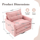 UNITED WE WIN Swivel Barrel Chair - Mid Century Modern Chair, Thick Padded Arm Chair with Solid Metal Base, Comfortable Single Sofa Chair, Swivel Accent Chair for Living Room Bedroom
