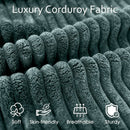 65Inch Sleeper Sofa Bed CorduroyFabric Emerald Green