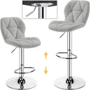 Elegant PU Leather Swivel Bar Stools Set of Four
