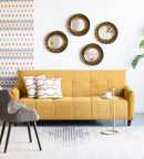 Round Wall Mirror With Metal Frame, Accent Mirror For Living Room - Gold