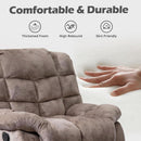 Manual Recliner Sofa Set Memory Foam Cushions Brown
