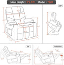 Power Lift Recliner Chair Dark Gray With Extended Footrest