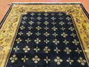 6x9 Aubusson Design Nepali Tibetan Rug Black & Tan Hand-Knotted Wool Carpet Soft Plush Pile New Rug Nice