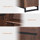 Brown 3 In 1 TV Stand For 100 Inch TV Adjustable Shelves Metal Base