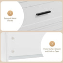 White 47Inch ContemporaryDresser With SevenDrawers
