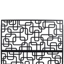 Outdoor & Indoor Privacy Screen Metal Privacy Screen 76' H×48' W, Freestanding Decorative Privacy Screen for Deck Balcony Patio, Privacy Fence Panels for Outside Lawn Garden PS114 BLACK, LIGHT