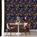 Dark Hummingbird Pattern Wallpaper
