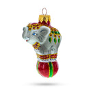 Circus Elephant on the Ball Glass Ornaments