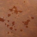 Brown PU Leather Accent Chairs Set of 2 Mid Century Modern