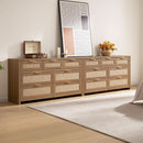 FiftySevenInch Boho Dresser Reclaimed CaramelOak Finish