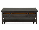 Westley Falls - Rectangular Cocktail Table With Casters - Graphite