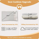 Bamboo Foldable Ottoman Foot Rest Beige Upholstered