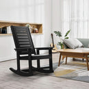 Oversized Outdoor Rocking Chairs Set of Two Black