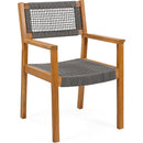 BRAIDED DINING CHAIR Dark Grey