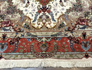 Wonderful Persian Tabriz Rug 5x7, Very Fine 440 KPSI, Ivory and Coral, Rare