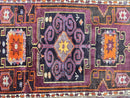 Persian Tribal Rug 5x6, Persian Nahavand Rug, Purple, Geometric Vintage Wool Handmade Carpet