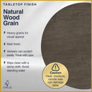 Alfred Round Solid Wood Rustic Dining Table 46.5 Inch Diameter Trestle Pedestal