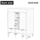 24' Bathroom Vanity with Sink, Bathroom Vanity Cabinet with Two Drawers and Door, Adjustable Shelf, Solid Wood and MDF, Grey (Old Sku:WF309411AAE)
