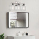 3 Light Brushed Nickel Vanity Light Fixture For Bathroom