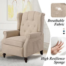 Wingback Recliner Chair With Massage And Heat Tufted Fabric