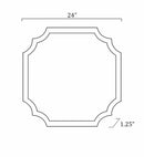 Abangay Gold Contemporary Wood Frame Mirror