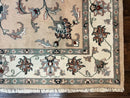 Indo Persian Rug 6x9, Handmade Vintage Wool Carpet, Floral Allover