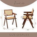 Brown Rattan Accent Chairs Set Of 2 For Indoor Outdoor Use
