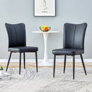 Modern Black PU Chair Set - Sleek Design with Black Metal Legs - Ideal for Various Venues