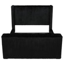 Centergrove Upholstered California King Wingback TV Bed Black