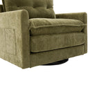 UNITED WE WIN Swivel Barrel Chair - Mid Century Modern Chair, Thick Padded Arm Chair with Solid Metal Base, Comfortable Single Sofa Chair, Swivel Accent Chair for Living Room Bedroom