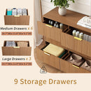 SixtyThreeInch Dresser With Deep Drawers NaturalFinish