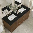 James Martin Myrrin 60" Double Bathroom Vanity, Mid-Century Walnut