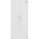 High Storage Cabinet with 2 Doors and 4 Partitions to Separate 5 Storage Spaces, Home/ Office Design