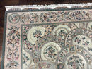 Pak Persian Rug 9x12, Wool with Silk Highlights, European Design, Floral, Green