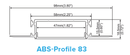 Absolume 6FT Mud in Trimless Channel Profile 80, 81, 83