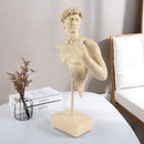 Abstract beige david bust resin sculpture living room decor