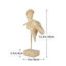 Abstract beige david bust resin sculpture living room decor
