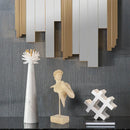 Abstract beige david bust resin sculpture living room decor
