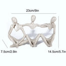 Abstract beige textured friendship figurine living room decor