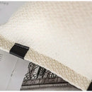 Abstract beige textured pillow cover living room leather accents