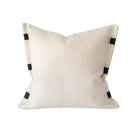 Abstract beige textured pillow cover living room leather accents