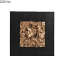 Abstract black and gold gilded fabric hanging painting living room art