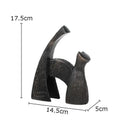 Abstract black cast iron bull statue living room metal decor