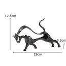 Abstract black cast iron bull statue living room metal decor
