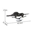 Abstract black cast iron bull statue living room metal decor